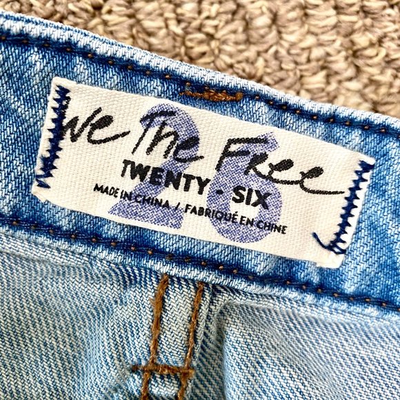 Free People NWT “Breezy” Button Front Denim Mini Skirt - Picture 6 of 10